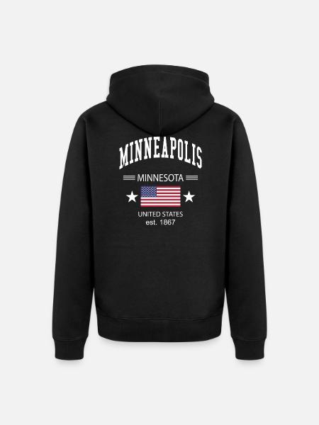 Minneapolis - Veste à capuche bio Premium Unisexe - noir