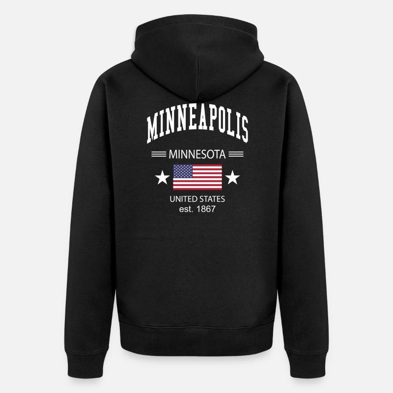 Minneapolis - Veste à capuche bio Premium Unisexe - noir