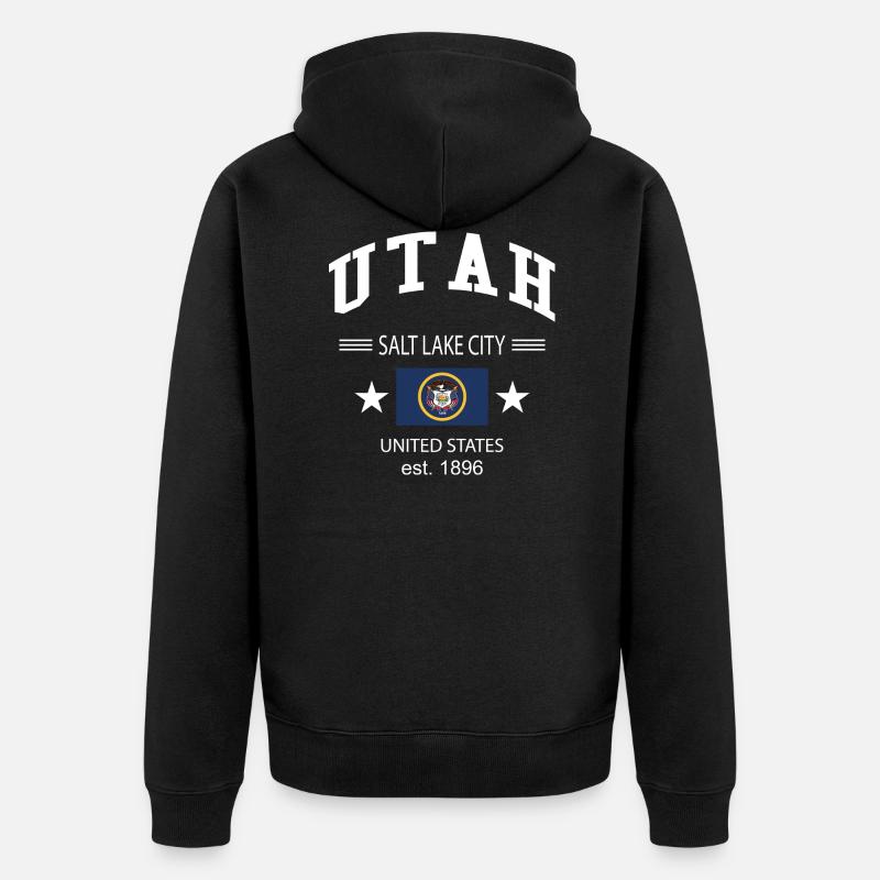 Utah - Veste à capuche bio Premium Unisexe - noir