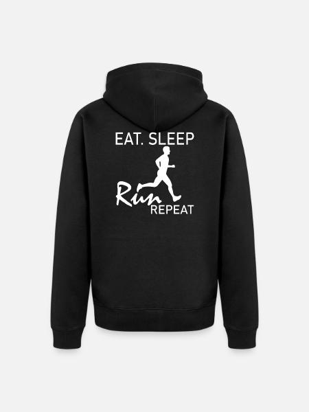 Marathon Running Run jogging - Unisex Premium Organic Zip Hoodie - black