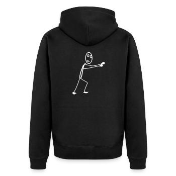 Drôle de bâton laid Figure drôle - Veste à capuche bio Premium Unisexe - noir - Dos - Nico (187cm)