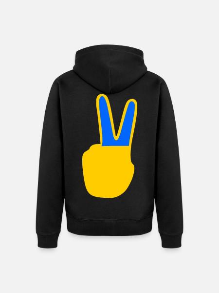 Ukraine - Unisex Premium Bio Zip Hoodie - Schwarz