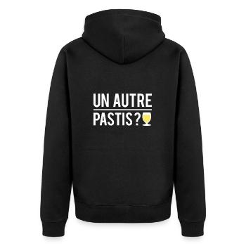 Un autre pastis alcool jaune apéro humour - Veste à capuche bio Premium Unisexe - noir - Dos - Nico (187cm)