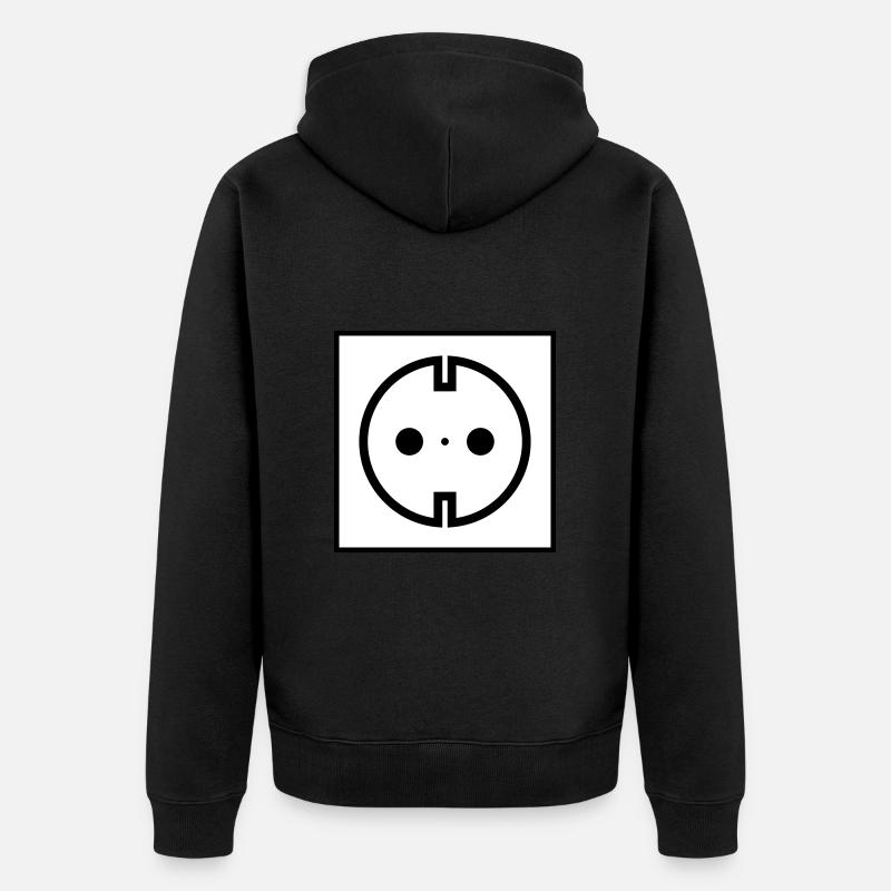 Prise électrique - Veste à capuche bio Premium Unisexe - noir