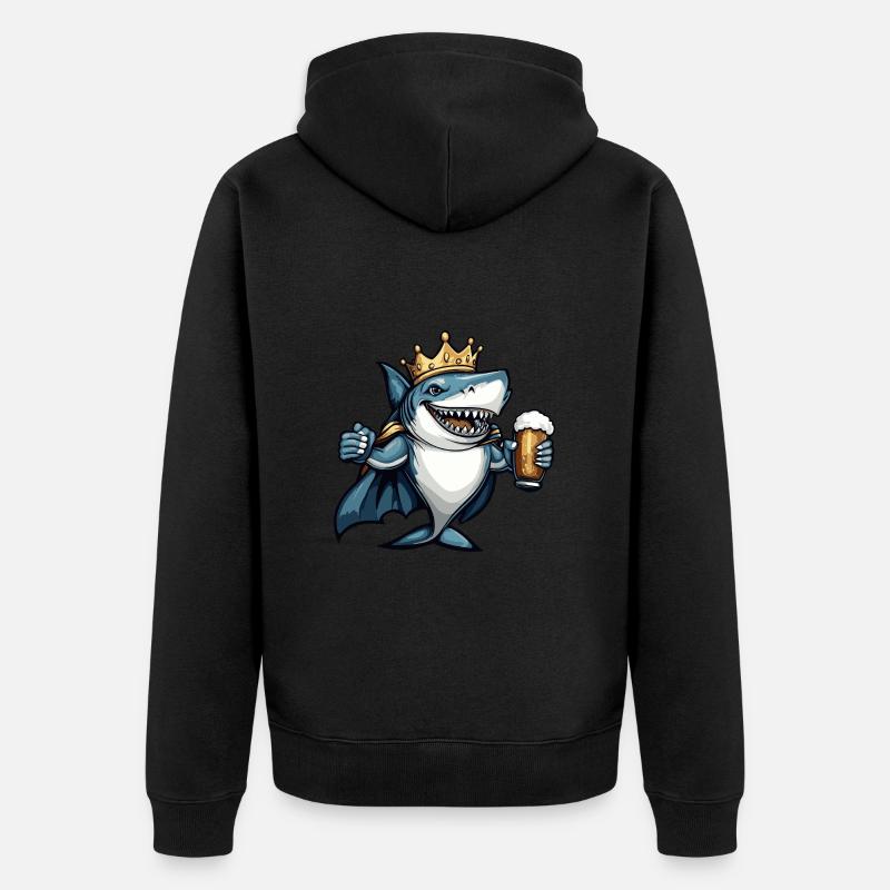Bière de requin drôle - Veste à capuche bio Premium Unisexe - noir