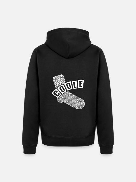 Cool sock - fun motivational design - Unisex Premium Organic Zip Hoodie - black