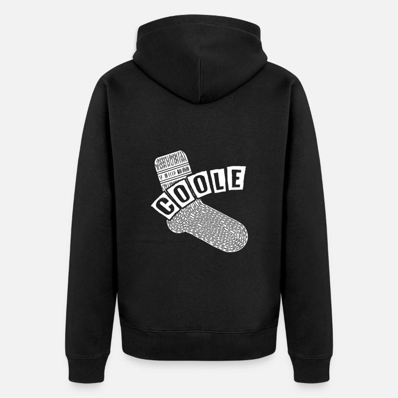 Chaussette cool - design motivant amusant - Veste à capuche bio Premium Unisexe - noir