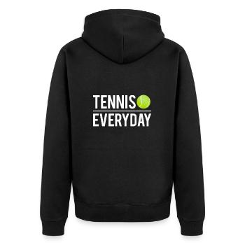 Tennis everyday fan tennis sport humour - Veste à capuche bio Premium Unisexe - noir - Dos - Nico (187cm)