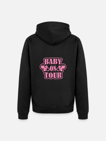 Baby on Tour - Unisex Premium Organic Zip Hoodie - black