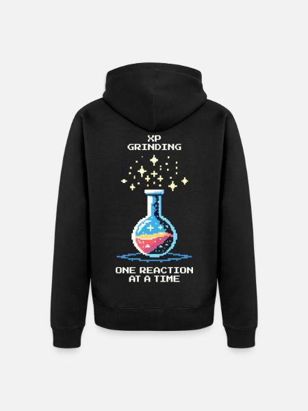 Grinding XP – reaction by reaction | Chemistry - Unisex Premium Organic Zip Hoodie - black