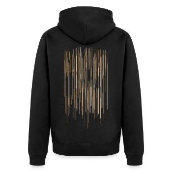 Stripe Pattern / Background - Unisex Premium Organic Zip Hoodie - black - Back - Nico (187cm)