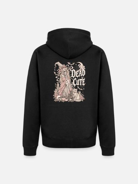 Dead Cute - Unisex Premium Bio Zip Hoodie - Schwarz