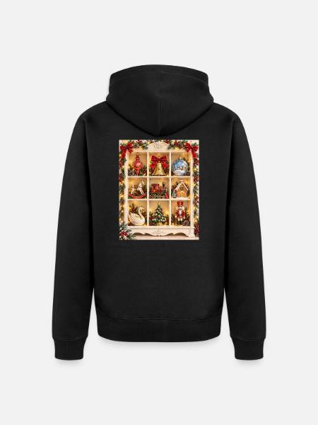 Weihnachts-Kuriositätenschrank - Unisex Premium Bio Zip Hoodie - Schwarz