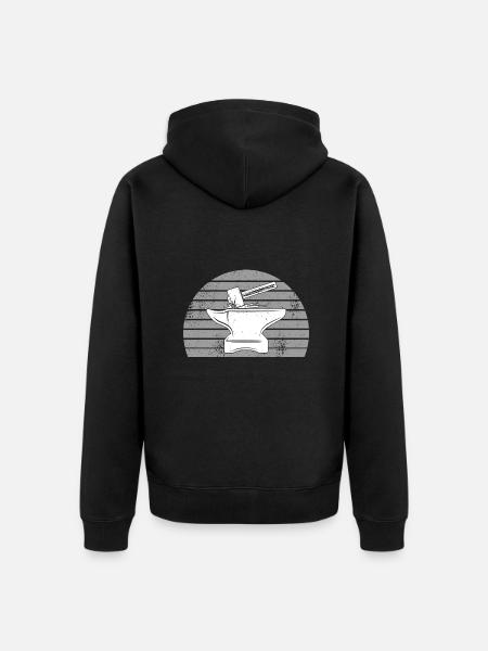 Blacksmith - Unisex Premium Organic Zip Hoodie - black
