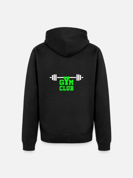 Gym club (dumbbell) - Unisex Premium Organic Zip Hoodie - black