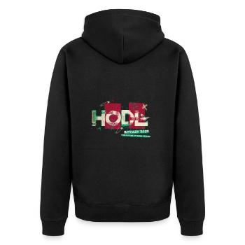 Bitcoin 2023 (Miami) - The Future is Now, Miami - Unisex Premium Organic Zip Hoodie - black - Back - Nico (187cm)