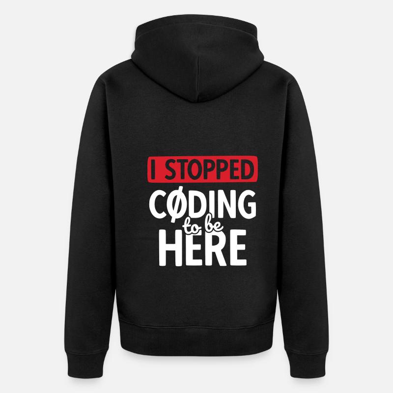 Software Ingenieur Informatiker Programmierer - Unisex Premium Bio Zip Hoodie - Schwarz