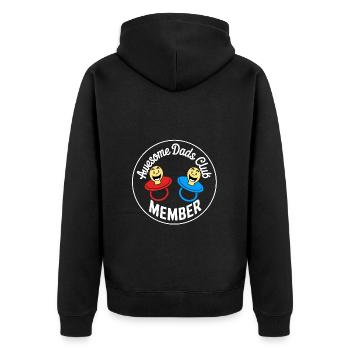 Awesome Dads Club Member of the Dads' Club - Unisex Premium Organic Zip Hoodie - black - Back - Nico (187cm)