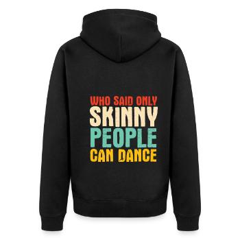 Breakdancing Tanzen für Tänzer - Unisex Premium Bio Zip Hoodie - Schwarz - Hinten - Nico (187cm)