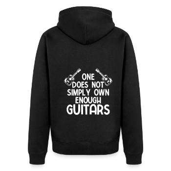 Akustik Spruch Für E-Gitarre Konzert Gitarre - Unisex Premium Bio Zip Hoodie - Schwarz - Hinten - Nico (187cm)