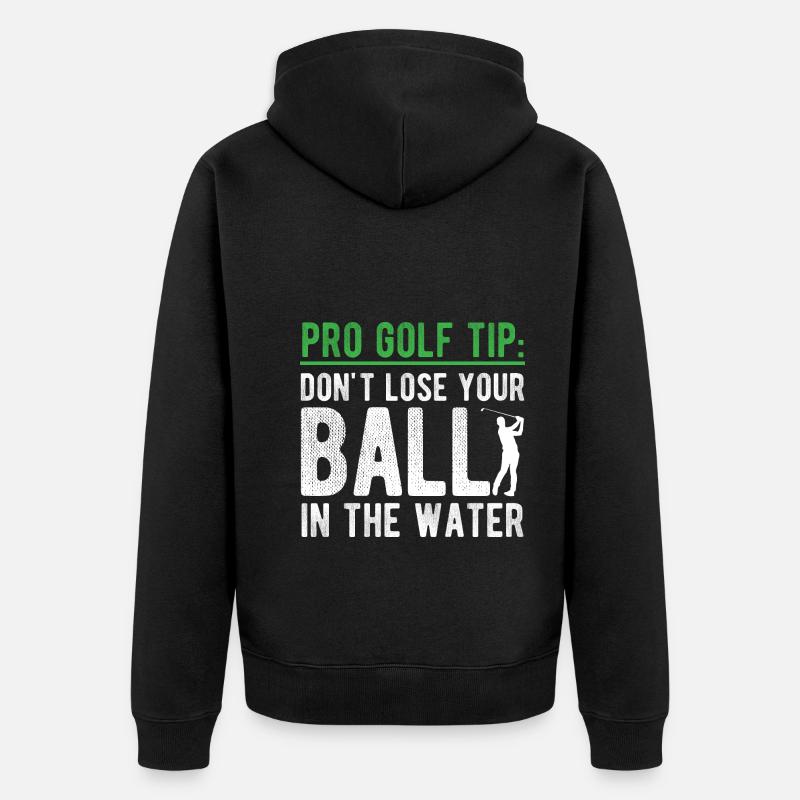 Golfplatz zum Golfen Golf - Unisex Premium Bio Zip Hoodie - Schwarz