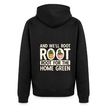 Landschaftsgärtner Hobbygärtner Gärtner - Unisex Premium Bio Zip Hoodie - Schwarz - Hinten - Nico (187cm)