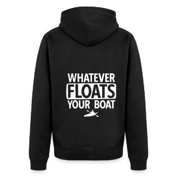 Paddel-Boot Kanu-Fahrer Für Kajak - Unisex Premium Bio Zip Hoodie - Schwarz - Hinten - Nico (187cm)