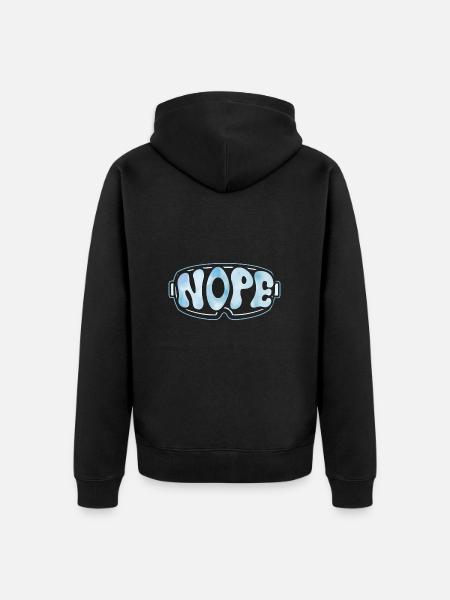 Nope - Unisex Premium Organic Zip Hoodie - black