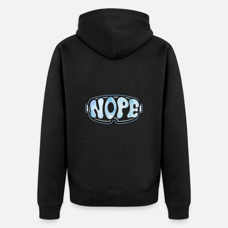 Nope - Unisex Premium Bio Zip Hoodie - Schwarz