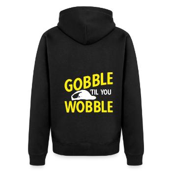 Yogalehrer Spruch Für Yogi Yoga - Unisex Premium Bio Zip Hoodie - Schwarz - Hinten - Nico (187cm)
