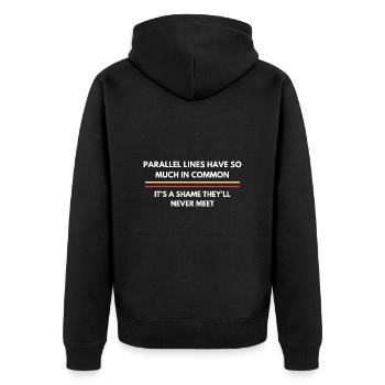 Funny Math Nerd Quote | Math Teacher - Unisex Premium Organic Zip Hoodie - black - Back - Nico (187cm)