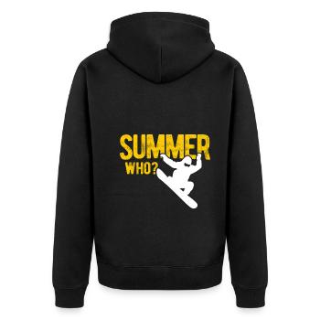 Snowboard Spruch für Snowboarder - Unisex Premium Bio Zip Hoodie - Schwarz - Hinten - Nico (187cm)