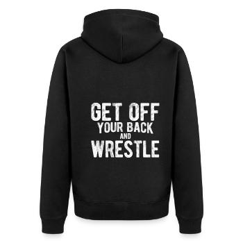 Grappling Martial Arts Wrestling - Unisex Premium Bio Zip Hoodie - Schwarz - Hinten - Nico (187cm)
