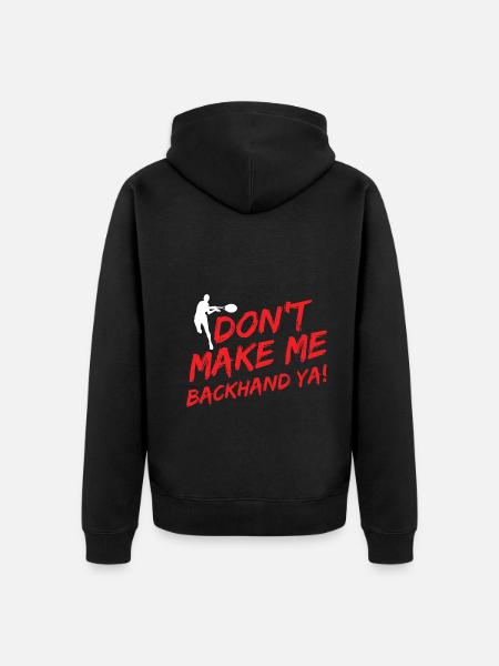 Tennisplatz Spruch Für Tennis - Unisex Premium Bio Zip Hoodie - Schwarz