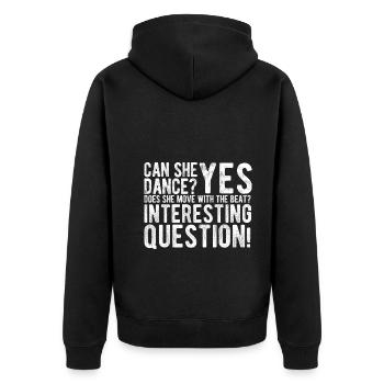 Breakdancing Tanzen für Tänzer - Unisex Premium Bio Zip Hoodie - Schwarz - Hinten - Nico (187cm)