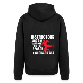 Mixed Martial Arts MMA - Unisex Premium Bio Zip Hoodie - Schwarz - Hinten - Nico (187cm)