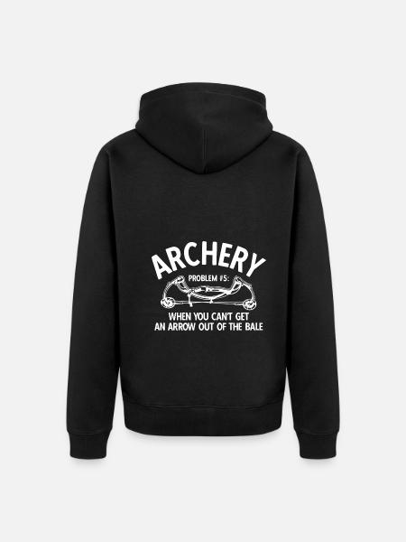 Bogenschießen Archery - Unisex Premium Bio Zip Hoodie - Schwarz