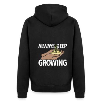 Landschaftsgärtner Hobbygärtner Gärtner - Unisex Premium Bio Zip Hoodie - Schwarz - Hinten - Nico (187cm)