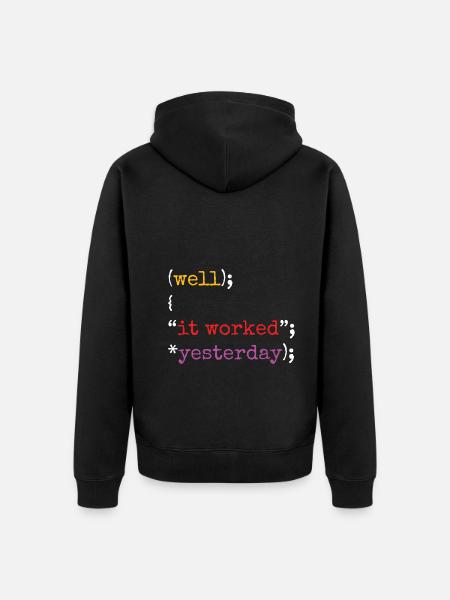 Software Ingenieur Informatiker Programmierer - Unisex Premium Bio Zip Hoodie - Schwarz