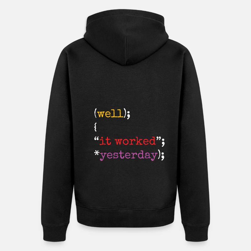 Software Ingenieur Informatiker Programmierer - Unisex Premium Bio Zip Hoodie - Schwarz
