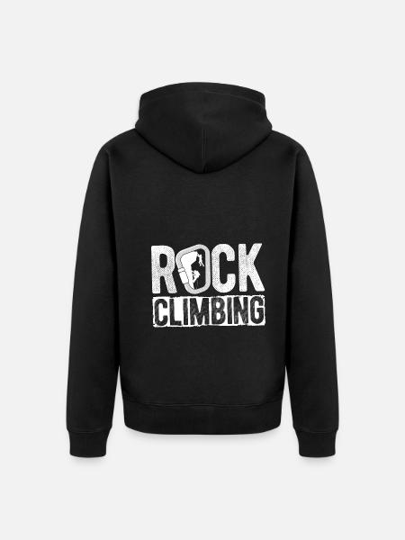 Klettern Bouldern - Unisex Premium Bio Zip Hoodie - Schwarz