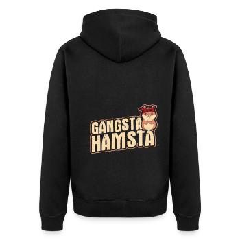 Nagetier Hamster - Unisex Premium Bio Zip Hoodie - Schwarz - Hinten - Nico (187cm)