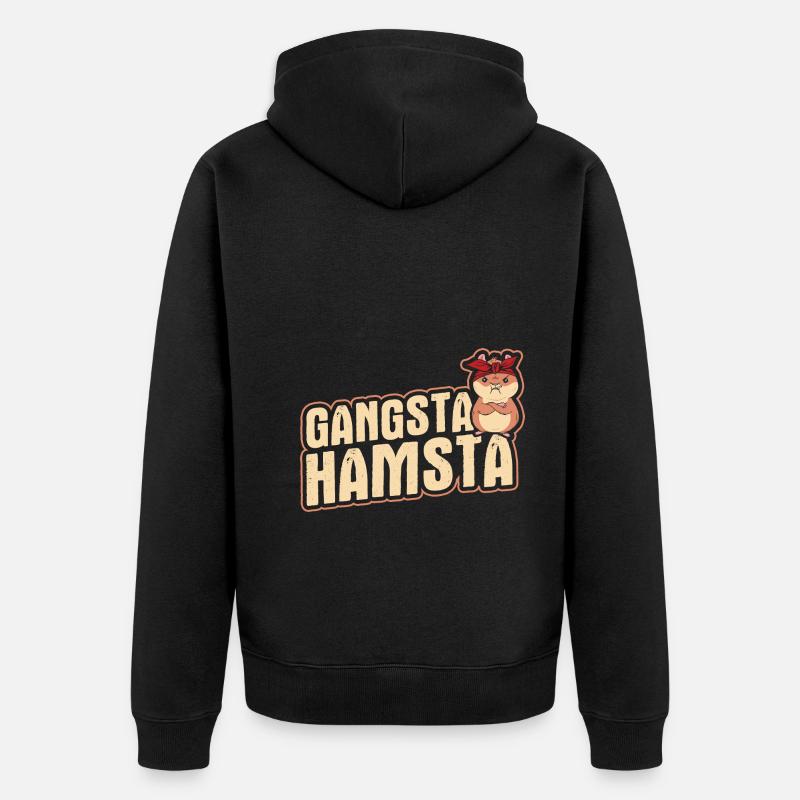 Nagetier Hamster - Unisex Premium Bio Zip Hoodie - Schwarz