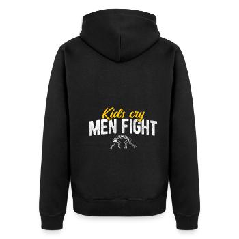 Grappling Martial Arts Wrestling - Unisex Premium Bio Zip Hoodie - Schwarz - Hinten - Nico (187cm)