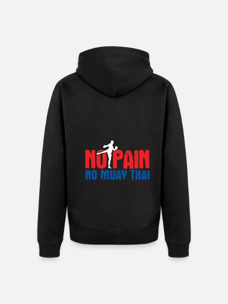 Thaiboxen Muay Thai - Unisex Premium Bio Zip Hoodie - Schwarz