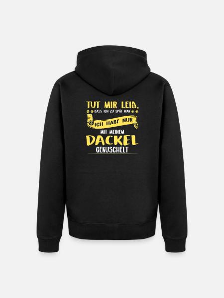 Dackel Dackel Geschenk - Unisex Premium Bio Zip Hoodie - Schwarz
