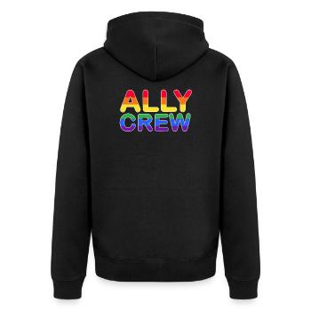 Allied Occupation LGBT Allies Occupation - Unisex Premium Organic Zip Hoodie - black - Back - Nico (187cm)