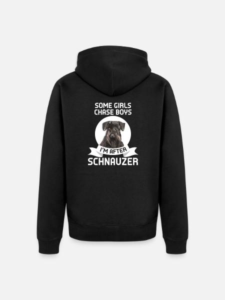 Schnauzer Schnauzer Geschenk - Unisex Premium Bio Zip Hoodie - Schwarz