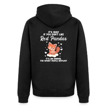 Panda Rouge Panda Rouge Cadeau - Veste à capuche bio Premium Unisexe - noir - Dos - Nico (187cm)