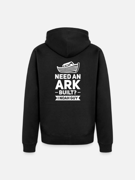 Noah's Ark Noah's Ark Gift - Unisex Premium Organic Zip Hoodie - black